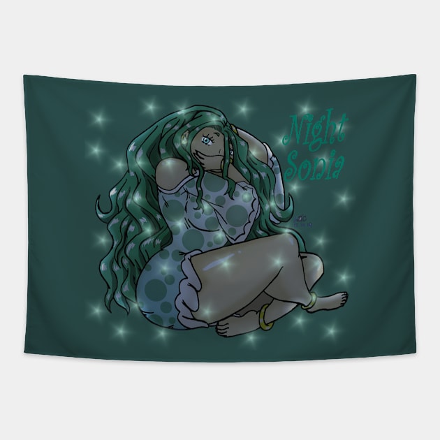 Night Sonia 2 Tapestry by TeeJay93