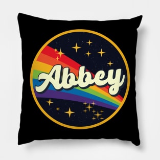 Abbey // Rainbow In Space Vintage Style Pillow