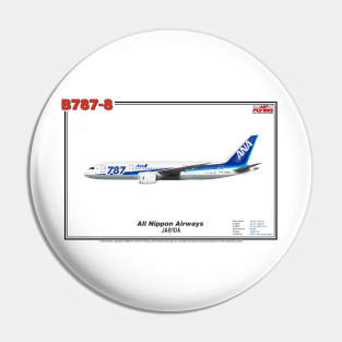 Boeing B787-8 - All Nippon Airways (Art Print) Pin