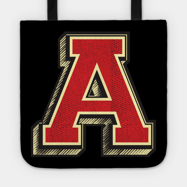Alphabet Letter A Vintage Retro Style For Baby Names Gifts Letter Tote Teepublic