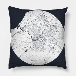 Bristol, England City Map - Full Moon Pillow