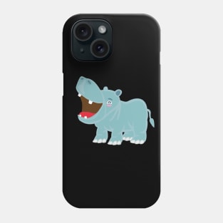 Cute Kawaii Happy Hippopotamus kids design Phone Case