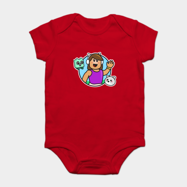 Gamer Girl With Headphones And Pets Roblox Girl Baby Kurzarmbody Teepublic De - gamer girl roblox baby