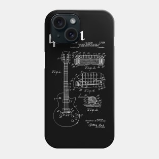 Guitar Les Paul White Patent Phone Case