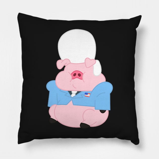 Man Pig Pillow by VinylPatch