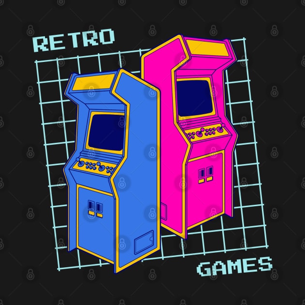 Retro Gaming Arcade Retro Vintage by Promen Shirts