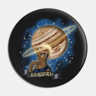 African American Woman and Jupiter Pin