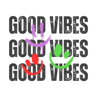 Good Vibes Smiley Faces T-Shirt