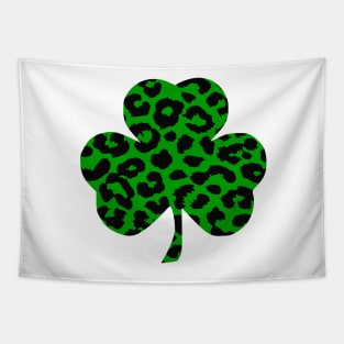 Leopard St.Patrick's Day Shamrock Tapestry