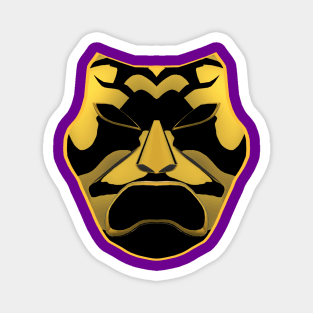 Bronze, Gold and Black Drama Mask (Purple Background) Magnet