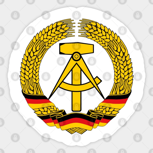 DDR GDR East Germany Herb Logo Hammer Transparent - Ddr - Sticker ...
