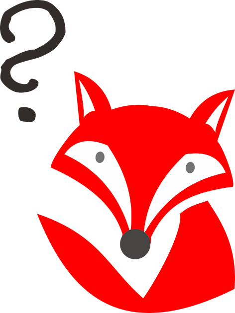 question mark fox Kids T-Shirt by gravisio