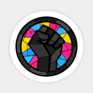 BLM Stained Glass Fist (Pan) Magnet