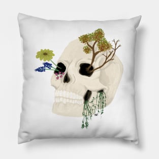 Overgrown Skull Pillow