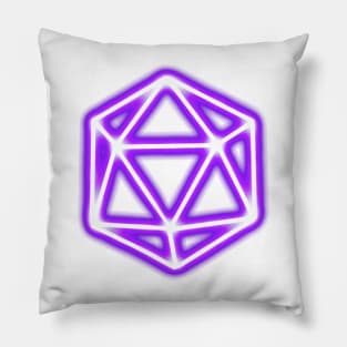 Purple Glow D20 dice Pillow