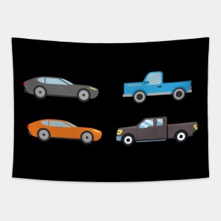 car cartoons Tapestry