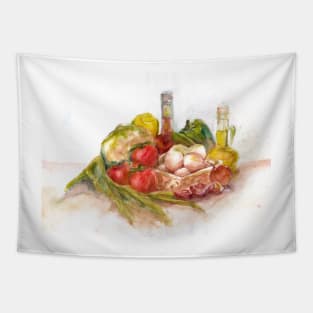 Still life with vegetables Tapestry