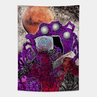 Martian Space Monster Tapestry