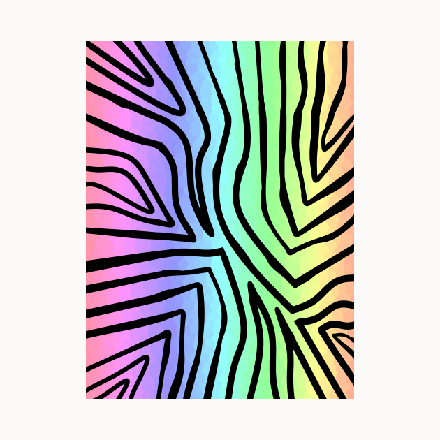 Zebra Stripes Rainbow by SartorisArt1