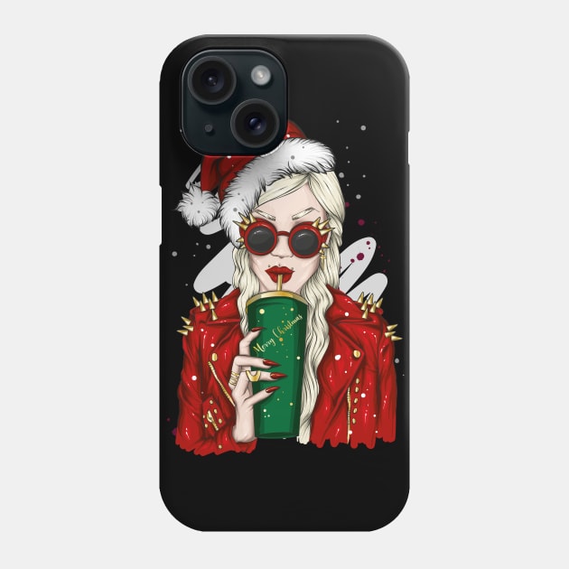 Christmas pinup girls Phone Case by MZeeDesigns