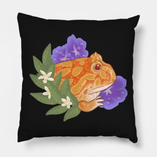 Horned Frog and Geranium Pillow