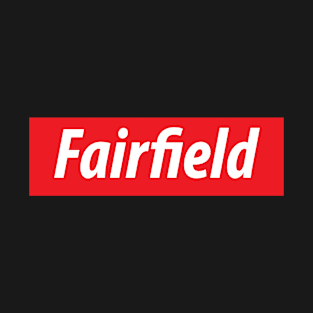 ​'Fairfield' USA white text on a red background T-Shirt