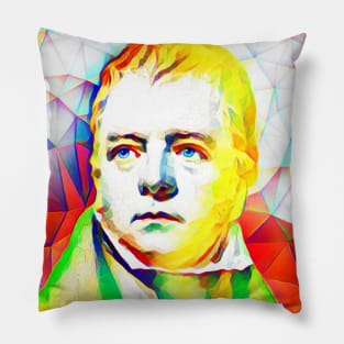 Walter Scott Colourful Portrait | Walter Scott Artwork 12 Pillow