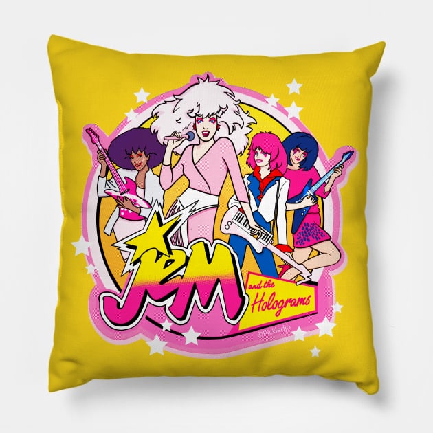 Jem and the Holograms - Pop art Pillow by Sketchy