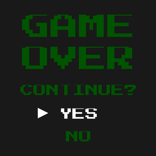 Funny Retro Game Over Video Game by fromherotozero