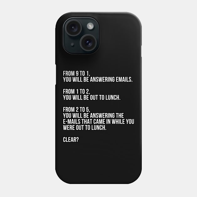 //9-5 LIFE REMINDER Phone Case by urban_whisper