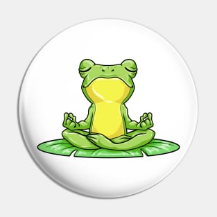 Frog on Sheet at Yoga with Yoga mat Pin