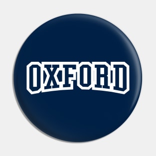 oxford white blue text Pin