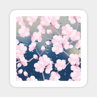Japanese Kimono Flowers Magnet