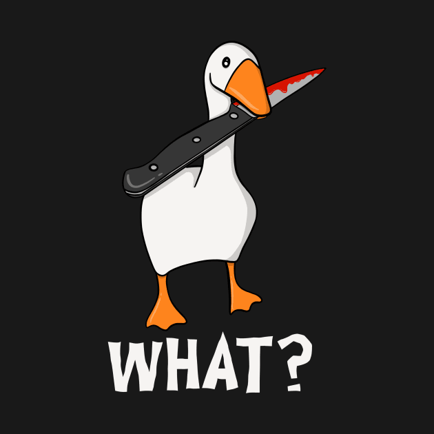 What? Murder Goose Funny Murderino True Crime Farm Animal Illustration by JessieJune