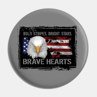 Brave American Hearts Pin