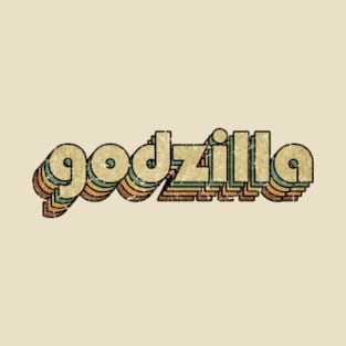 Godzilla // Vintage Rainbow Typography Style // 70s T-Shirt