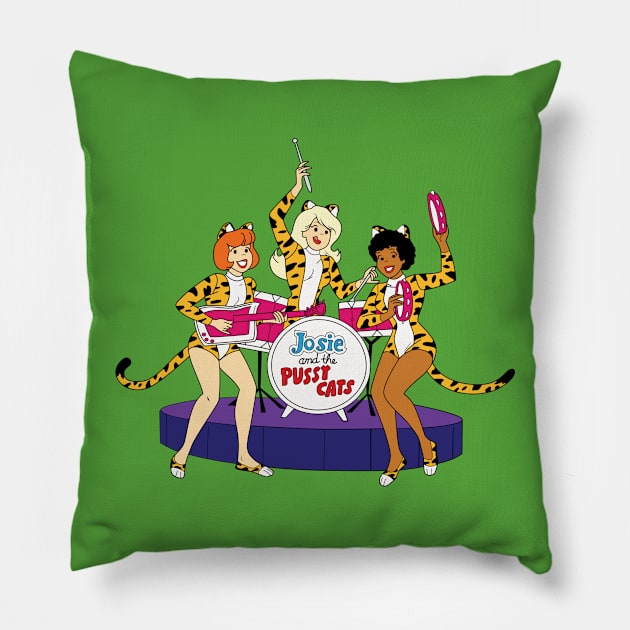 Girl Band Pillow by Plan8