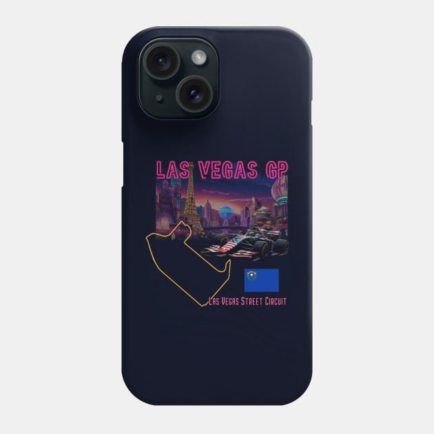 Las Vegas Grand Prix, Formula 1, USA Grand Prix Phone Case by Pattyld