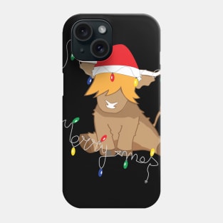 Cute highland cow christmas t shirt Phone Case