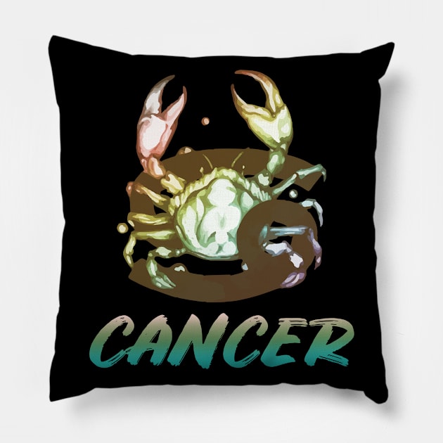 Cancer horoscope Pillow by BeDesignerWorld
