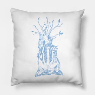 Light Blue Deep Thoughts Pillow