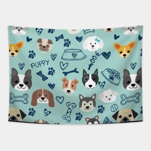 Every Cute Dog Pattern Graphic illustration Tapestry