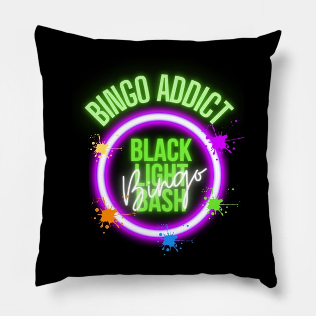 2022 Black Light  Bingo Bash Pillow by Confessions Of A Bingo Addict