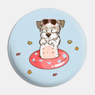 Dog Funny Pool Party Pin