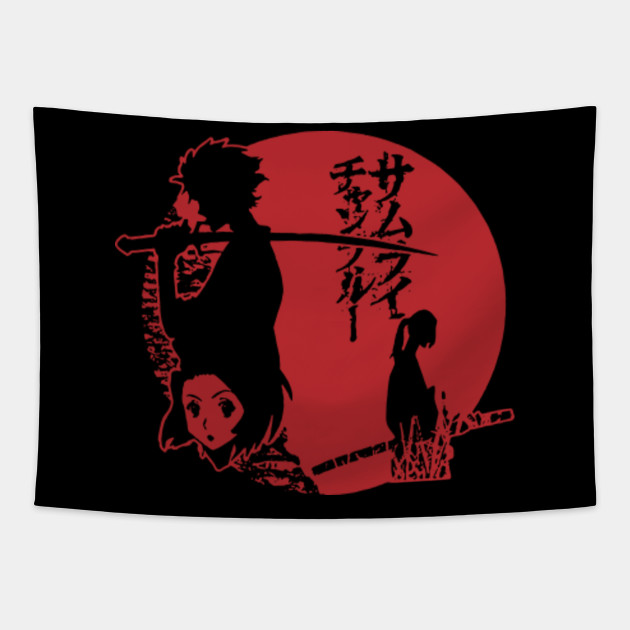 Graphic Japanese Fantasy Anime Samurai Champloo Characters Meme Samurai Champloo Tapestry Teepublic