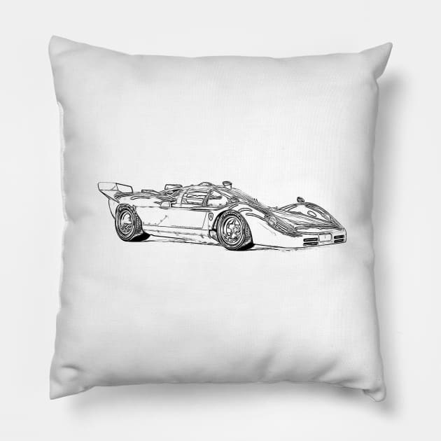 512 Wireframe Pillow by Auto-Prints