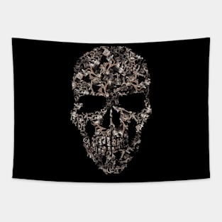 Skull Rest in pistons Tapestry