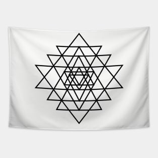 Sri Yantra sacred geometry design Tapestry