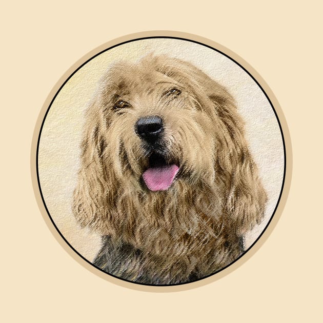 Otterhound Painting - Cute Original Dog Art by Alpen Designs