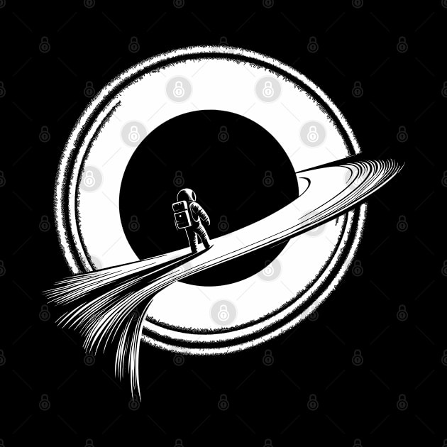 Astronaut entering black hole in space by Elysian wear